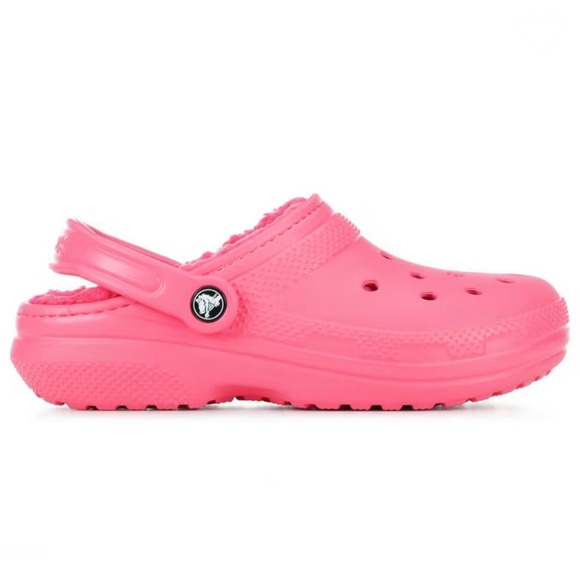 Crocs Youths' Classic Lined Clog in Pink Size J6 - EU 38/39 - Picture 1 of 15